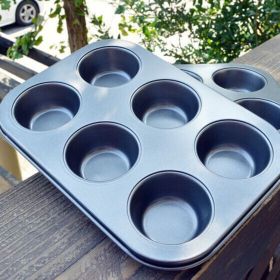 Roasting Tool Round 6 Muffin Cake Baking Tray without Muffin Cake Mold Cupcake Mold