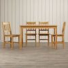 5-Piece Eco-Friendly Solid Bamboo Dining Set