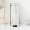 Stainless Steel 8-Gallon Kitchen Trash Can with Easy Step On Lid