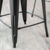 Set of 2 - Modern 24-inch Black Metal Bar Stools