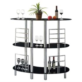 Sturdy Modern Home Bar with Glass Top