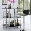 Sturdy Modern Home Bar with Glass Top