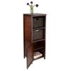 Walnut 3 Piece Cabinet Cupboard Storage with 2 Foldable Baskets