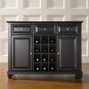 Contemporary Dining Room Sideboard Buffet Cabinet in Black