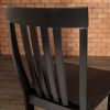 Set of 2 - Solid Hardwood 30-inch BarStool in Classic Black Finish Wood