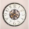 Rustic Bronze Industrial Farm House Round Oversize Wall Clock