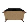 Black Sideboard Console Table Buffet Server with 3 Open Shelves