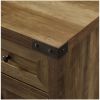 Farmhouse Accent Storage Cabinet in Reclaimed Medium Brown Wood Finish