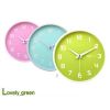 Silent Non-Ticking Wall Clock in Key Lime and White