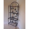Cast Iron Bakers Rack with Grape Vine Design in Antique Bronze