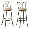 Set of 2- Adjustable Height Padded Seat Bar stools