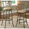 Set of 2- Adjustable Height Padded Seat Bar stools