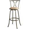 Set of 2- Adjustable Height Padded Seat Bar stools