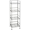 4-Shelf Iron Tower Storage Shelves - Great for Kitchen Office Garage