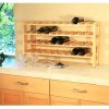 4-Shelf 40-Bottle Wine Rack in Solid Birchwood
