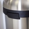 Round Stainless Steel 16-Gallon Kitchen Trash Can with Open Top Design