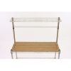 Metal Bakers Rack with Hanging Bar and Bamboo Cutting Board
