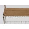 Metal Bakers Rack with Hanging Bar and Bamboo Cutting Board