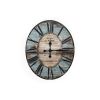 Turquoise Oversize Distressed Paris Wood Wall Clock