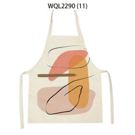 Simple Fabric Apron Kitchen Anti-fouling Work Clothes (Option: WQL2290 11-68 55cm)