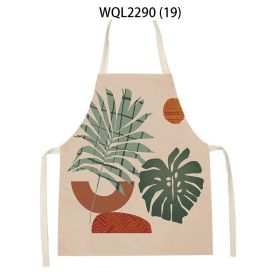 Simple Fabric Apron Kitchen Anti-fouling Work Clothes (Option: WQL2290 19-47 38cm)