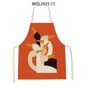 Simple Fabric Apron Kitchen Anti-fouling Work Clothes (Option: WQL2425 1-68 55cm)