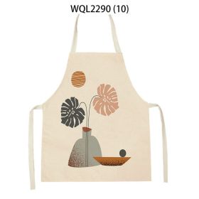 Simple Fabric Apron Kitchen Anti-fouling Work Clothes (Option: WQL2290 10-68 55cm)