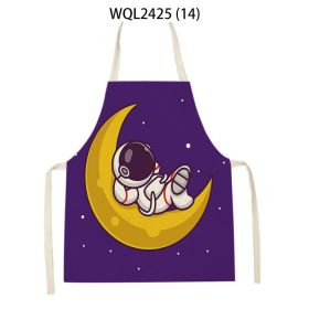 Simple Fabric Apron Kitchen Anti-fouling Work Clothes (Option: WQL2425 14-68 55cm)