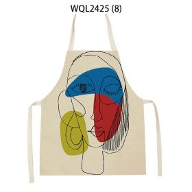 Simple Fabric Apron Kitchen Anti-fouling Work Clothes (Option: WQL2425 8-68 55cm)