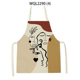 Simple Fabric Apron Kitchen Anti-fouling Work Clothes (Option: WQL2290 4-47 38cm)