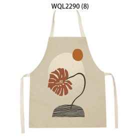 Simple Fabric Apron Kitchen Anti-fouling Work Clothes (Option: WQL2290 8-68 55cm)
