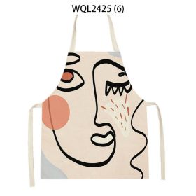 Simple Fabric Apron Kitchen Anti-fouling Work Clothes (Option: WQL2425 6-68 55cm)