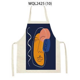Simple Fabric Apron Kitchen Anti-fouling Work Clothes (Option: WQL2425 10-68 55cm)