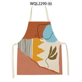 Simple Fabric Apron Kitchen Anti-fouling Work Clothes (Option: WQL2290 6-68 55cm)