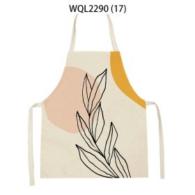 Simple Fabric Apron Kitchen Anti-fouling Work Clothes (Option: WQL2290 17-68 55cm)