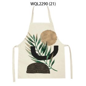 Simple Fabric Apron Kitchen Anti-fouling Work Clothes (Option: WQL2290 21-68 55cm)