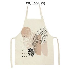Simple Fabric Apron Kitchen Anti-fouling Work Clothes (Option: WQL2290 9-68 55cm)