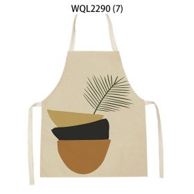 Simple Fabric Apron Kitchen Anti-fouling Work Clothes (Option: WQL2290 7-68 55cm)