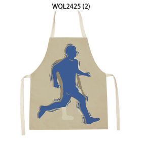 Simple Fabric Apron Kitchen Anti-fouling Work Clothes (Option: WQL2425 2-68 55cm)